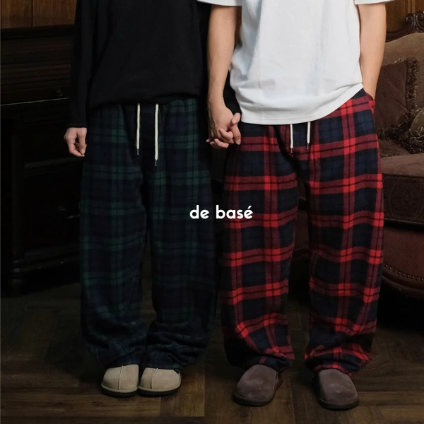 Quần Dạ Kẻ Ống Rộng - PLAID PANTS VER 2 - De Basé
