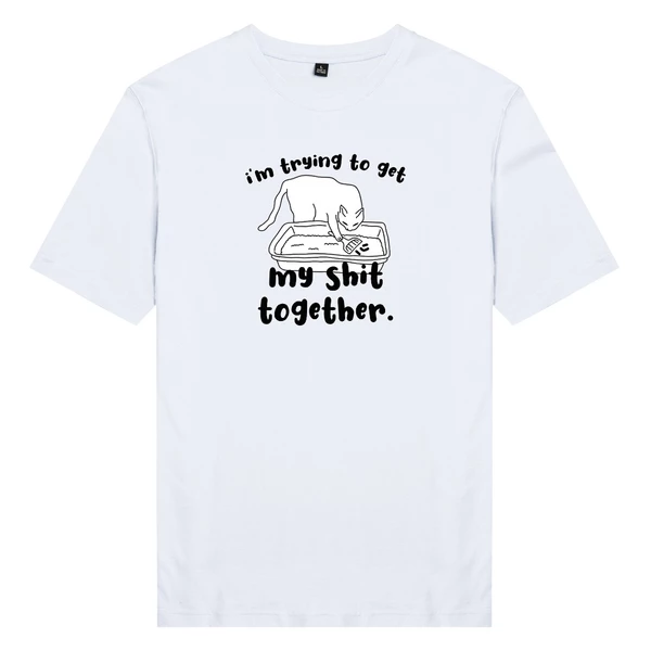 Áo thun unisex cotton 100% in hình Try to get myself together