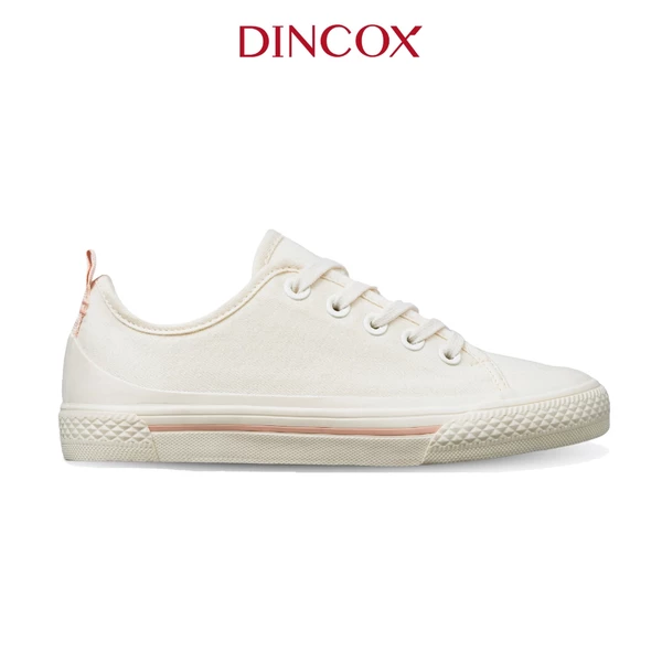 Giày Sneaker Nữ Vải Canvas DINCOX C20 Off/White Giày Thể Thao Nữ Đế Bằng