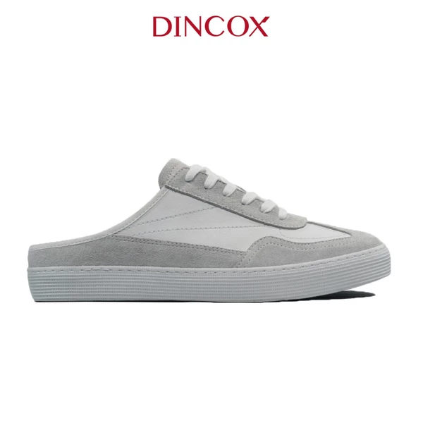 Giày Sục Đạp Gót Mules Sneaker Unisex DINCOX DC37 Lazy Mule Off/White Chất Liệu Da