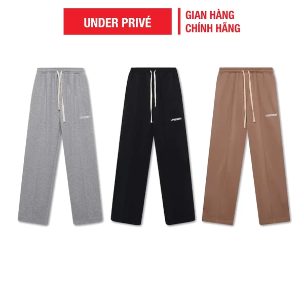 Quần ống rộng UNDER Basic Line Track Pants Nỉ chân cua - ULP001