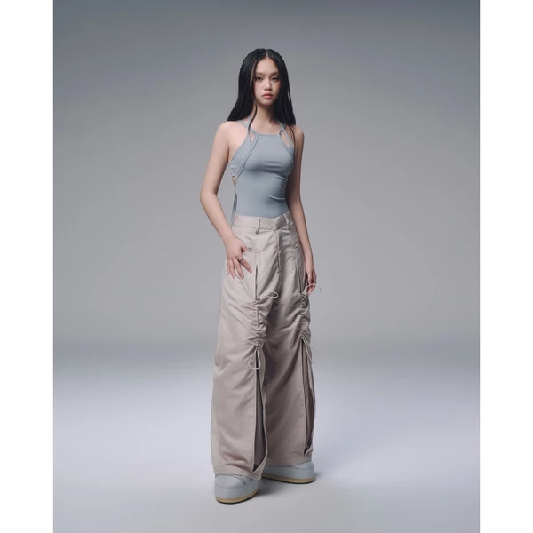Quần dù ống suông dây rút phía trước Be BunnyHill SSLP45