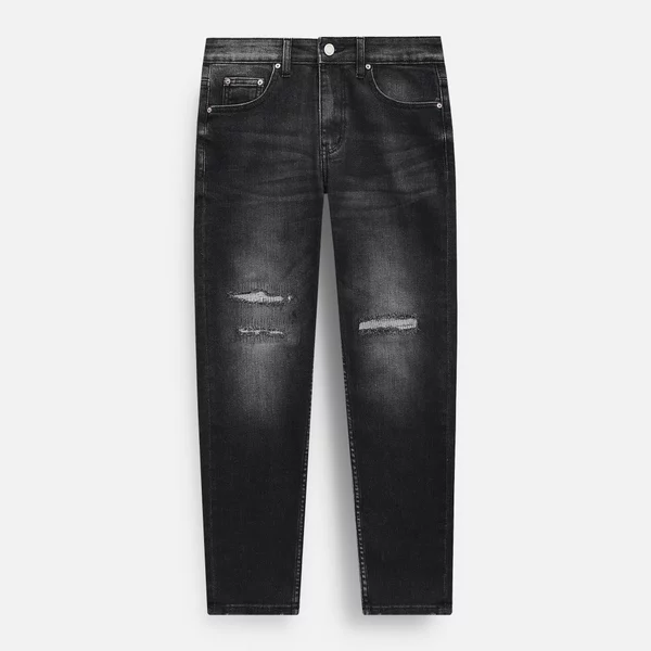 Quần Jean Nam Slim Knee Sewing Black, Chất Vải Jean Cotton Thoải Mái, QJ0100,SOME HOW STORE