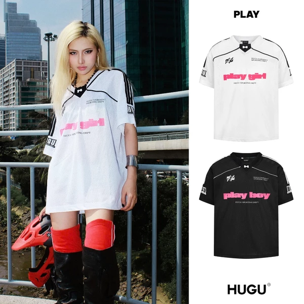 Áo thun thể thao thương hiệu local brand HUGU - PLAY* - vải lưới, in lụa thoáng mát, phong cách thể thao