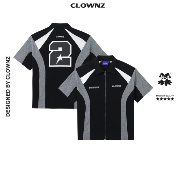 Áo sơ mi ClownZ Number 2 Heavy Duty Cotton Shirt vải da lộn style gothic unisex nam nữ local brand