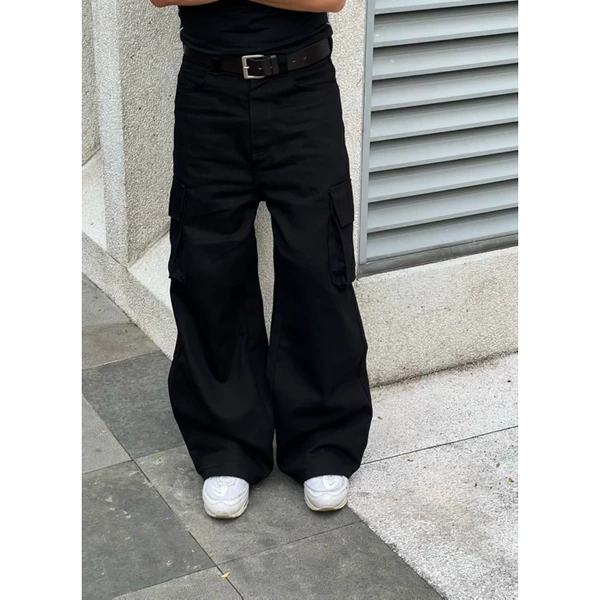 Quần dài túi hộp ống rộng Cargo Pants THEBROTHERS chất liệu jean dày dặn