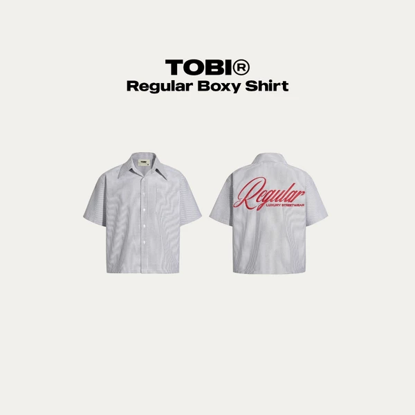 Áo Sơ Mi Sọc Thêu Nổi 3D TOBI