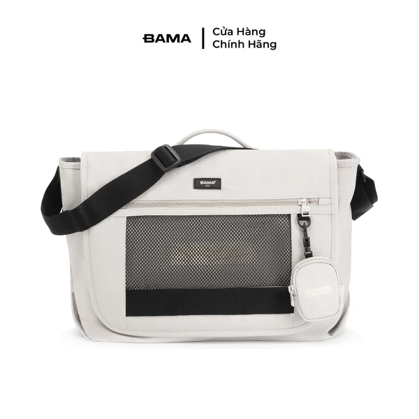 Túi đeo chéo nam nữ đi học đi làm BAMA Mesh Fabric Cross Bag MF302 chống nước nhiều ngăn vải lưới thời trang