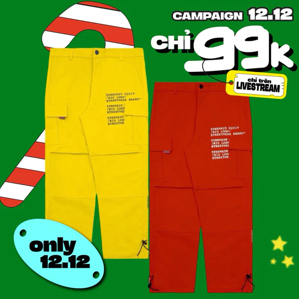 Quần Túi Hộp Kaki 5THEWAY /trademark/ CARGO PANTS