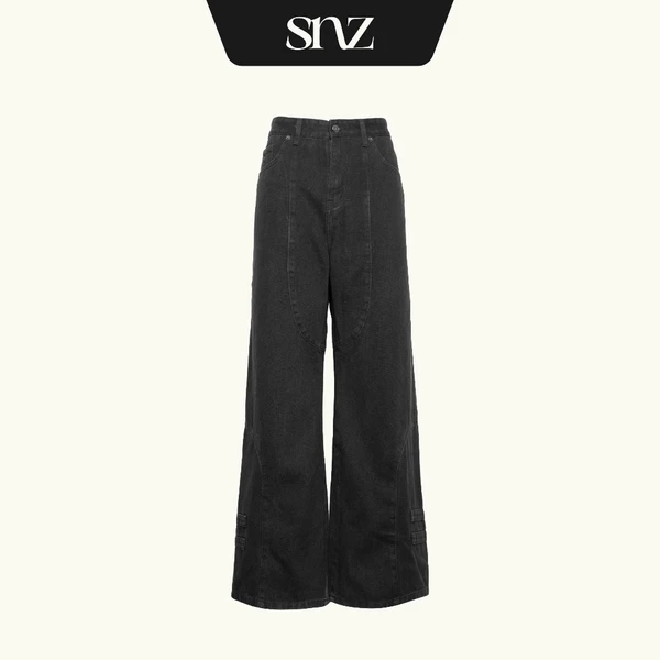 Quần Jeans Wide Leg SNAZZY Unisex Nam Nữ Ống Rộng Chính Hãng - HEAVY METAL
