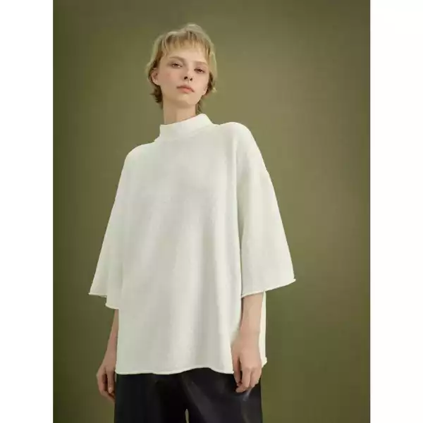 HIGHCHC - CREAM KNIT TOP - ÁO OVERSIZE - LEN DỆT KIM