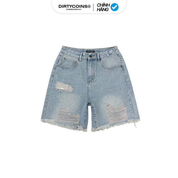 Quần DirtyCoins Denim Shorts Studs - Blue Wash