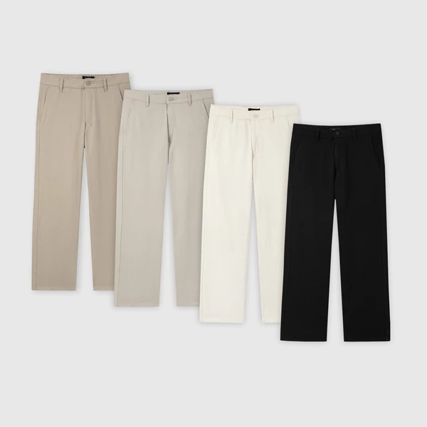 Quần dài nam ROWAY Kaki cotton, RELAXED FIT | Suông Kaki