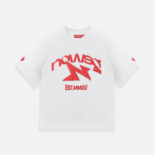 Áo thun NEEDS OF WISDOM Puff N Tee - White - Local Brand Chính Hãng