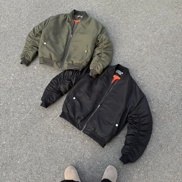 ÁO BOMBER BOXY PILOT FNC VER 3.0 CHẦN BÔNG, BOMBER TAY DÚM FUONERO CLUB