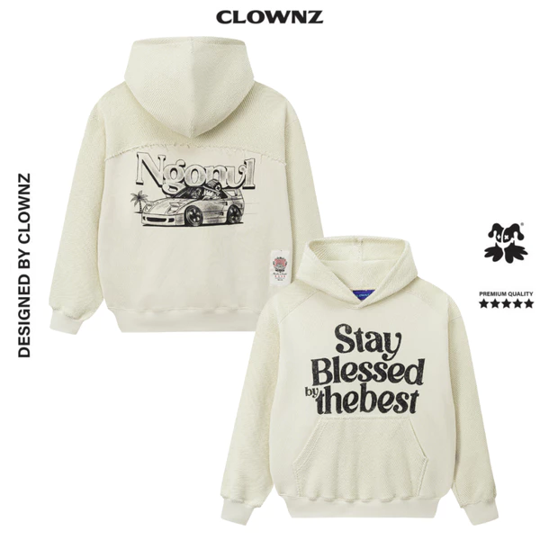 Áo hoodie ClownZ x Ngon Stay Blessed Hoodie local brand form rộng đồ mùa đông nam nữ unisex