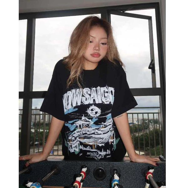 Áo phông NOWSAIGON Binh Tay Market Tee - Đen - Local Brand Chính Hãng