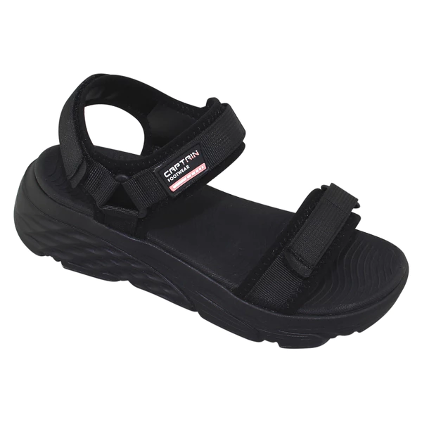 Sandal đế bằng nữ Bita's SEFYH.04 (Đen + Hồng + Kem)