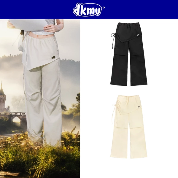 Quần ống rộng nữ DKMV màu đen, kem thiết kế giả tà váy có thắt nơ siêu đáng yêu Thekla Pant | K-Q1
