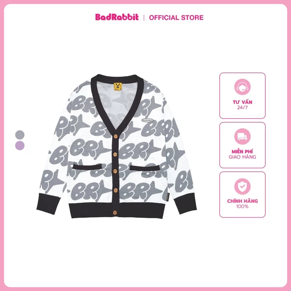 Áo Khoác Len Cardigan Black Cartoon - Local Brand Chính Hãng