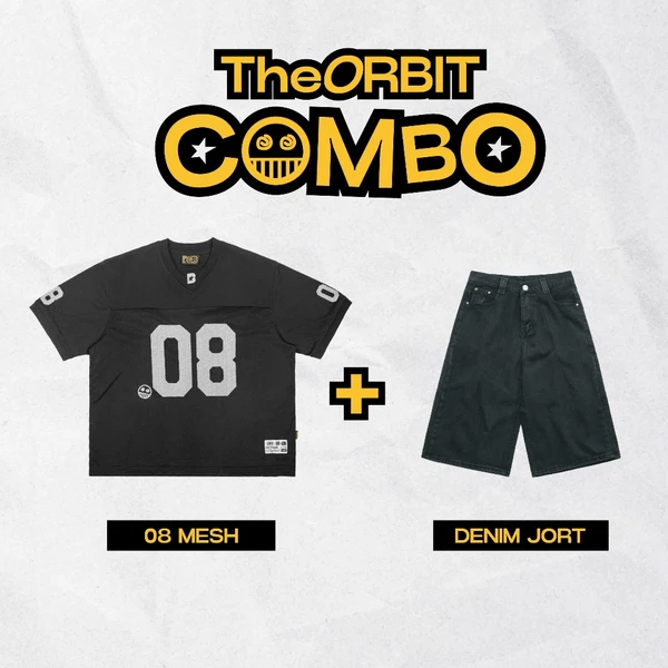COMBO ORBIT Áo Thể thao Mesh Jersey + DISTRESSED WASHED - Local Brand Chính Hãng