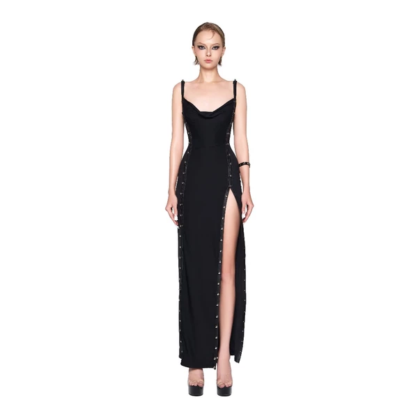 LSOUL Đầm 2 Dây Ôm Body Xẻ Tà Phối Dây Da Cut Out Quyến Rũ Jansie Dress V24121639