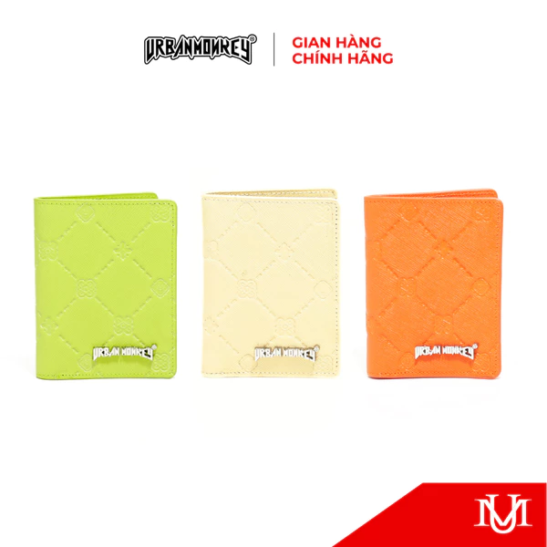Ví Da Ngắn URBAN MONKEY Lolipop Short Wallet Da nhân tạo vân Saphire 3 Phối Màu Nam Nữ Local Brand