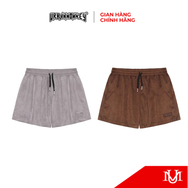 Quần Short Unisex URBAN MONKEY Basic Suede Form Regular Nam Nữ Da Lộn 2 Phối Màu Local Brand