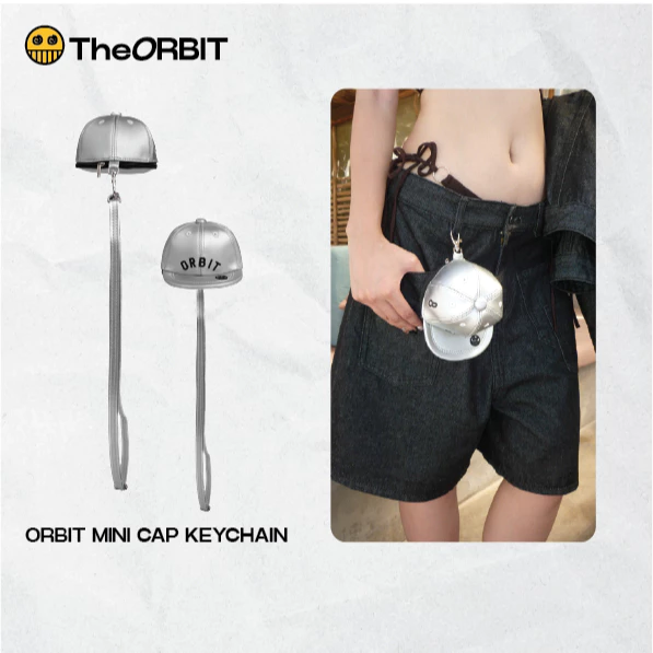 Phụ kiện The ORBIT - Mini CapKeychain 08 Silver Da -  Phụ kiện móc khoá, nón đeo chéo, đựng đồ
