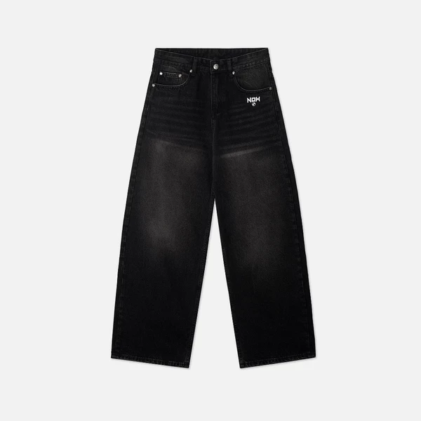 Quần Jeans NEEDS OF WISDOM Wide Fit Jeans - Black - Local Brand Chính Hãng