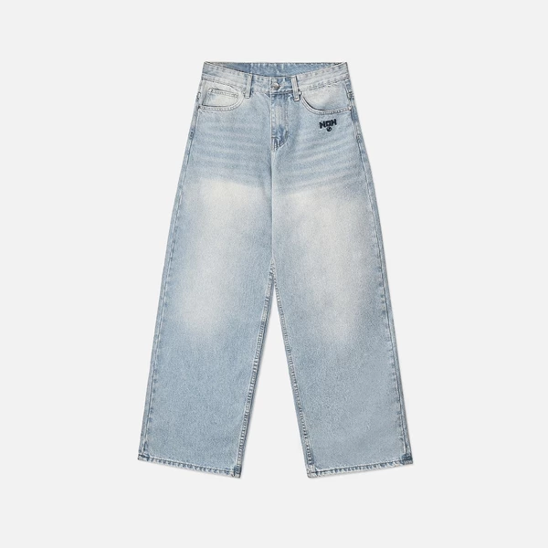 Quần Jeans NEEDS OF WISDOM Wide Fit Jeans - Blue - Local Brand Chính Hãng