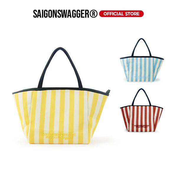 Túi Tote Canvas Kẻ Sọc SAIGONSWAGGER® STRIPE TOTE BAG Túi Đi Biển