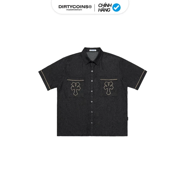 Áo Sơ Mi DirtyCoins "Y" Embroidered Khaki Shirt