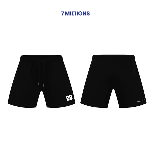 Quần Short 28 Vải Dù 2 Lớp 7MILLIONS (Đen)