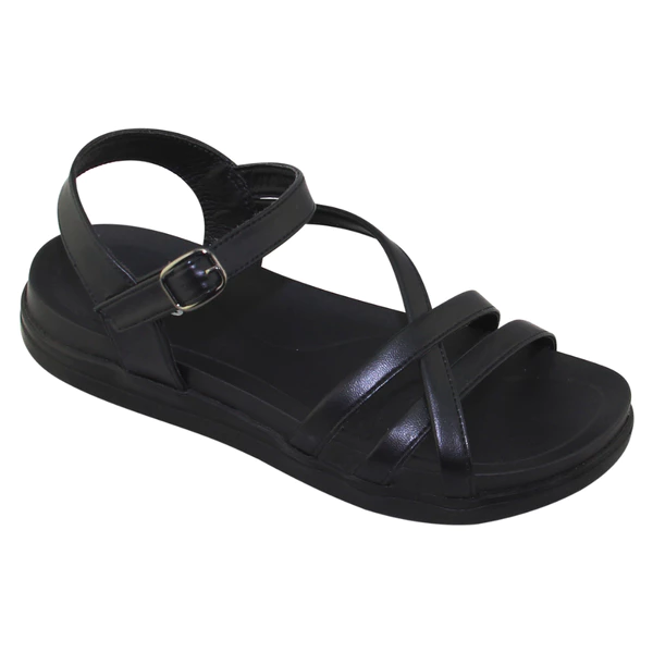 Sandal đế bằng nữ Bita's SHANA.11 (Đen + Kem + Nâu)
