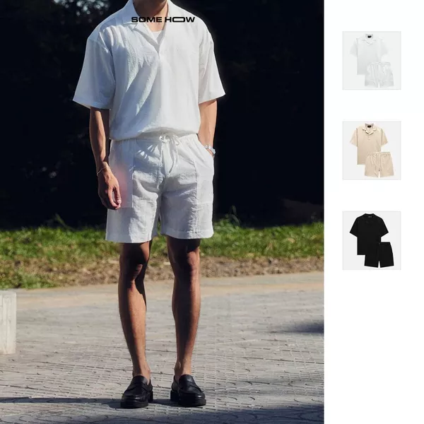 Set Nam Shirt Short Linen Over, Chất Vải Linen Chim Thoải Mái, SB0039, SOME HOW STORE