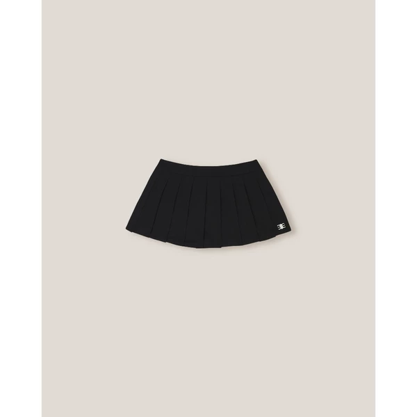 Eleven - Chân váy xếp ly Embroidered Mono Pleated Mini - màu Đen
