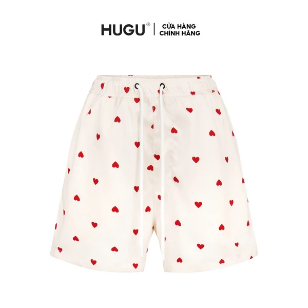 Quần đùi local brand HUGU - HEARTFELT SHORTS - quần form ngắn, họa tiết trái tim, chất liệu cotton - poly