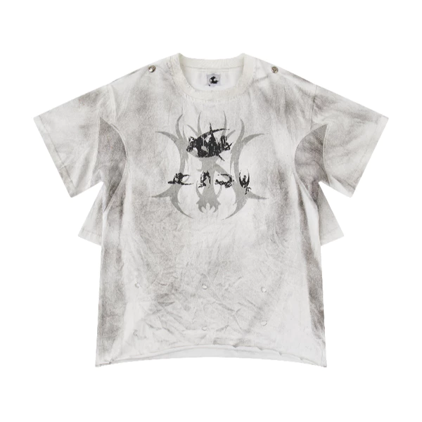 ÁO "CHAOS GIRL" WHITE WAXED T SHIRT