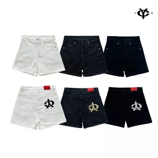 WHOSE x YC1996 - Quần Short Jeans Thêu Logo Ở Túi 3 Màu Local Brand Unisex