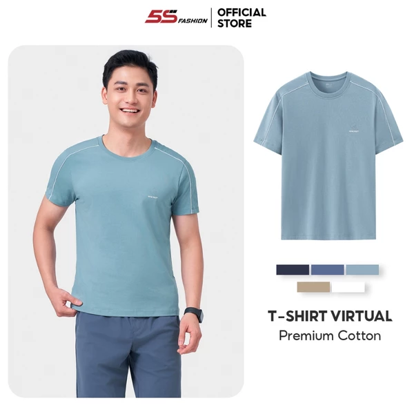 Áo Thun Nam Ngắn Tay Cotton 5S FASHION,Trẻ Trung, Năng Động (ATS24045-25045)