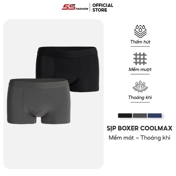 Combo 2 Quần Lót Nam Boxer 5S FASHION, Thiết Kế Thông Hơi Thoáng Khí, Thoải Mái (2C-BOX22002)