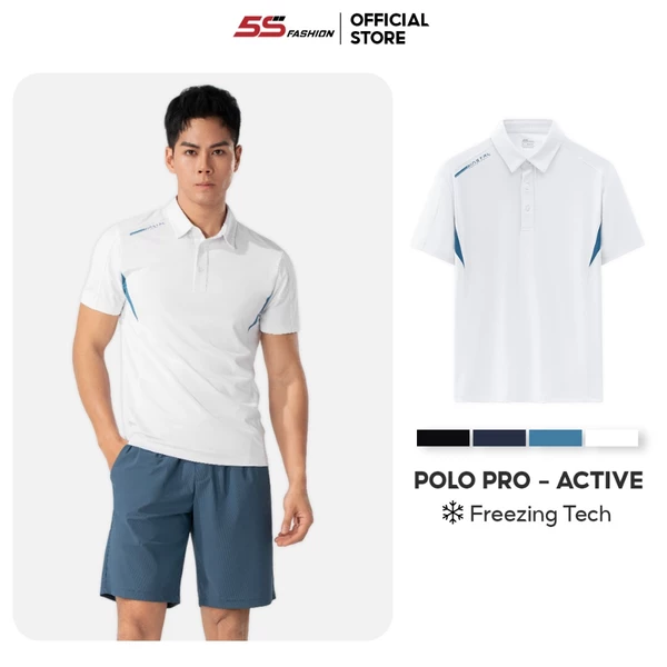 Áo Polo Nam Thể Thao 5S FASHION Mát Lạnh Thoáng Khí, Thiết Kế Can Phối Khỏe Khoắn (01-APC25035)