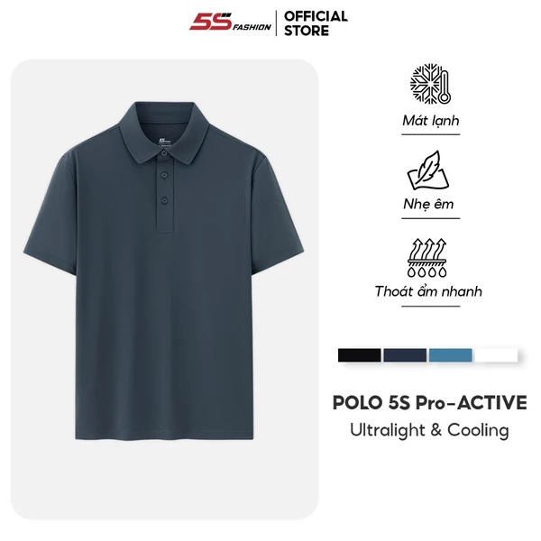 Áo Polo Thể Thao Nam 5S FASHION, Mát, Nhẹ, Dệt Jacquard Sang Trọng , Khỏe Khoắn, Dễ Mặc APC25083