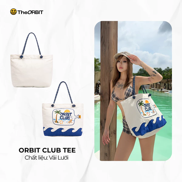 Túi Tote Biển Orbit Club Tote– Phong Cách Mùa Hè, Canvas Dày Dặn, Cứng Cáp