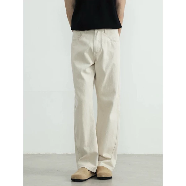 BEIGE WIDE STRAIGHT JEANS WHOSE - Quần jeans ống đứng Whose Studio 1685