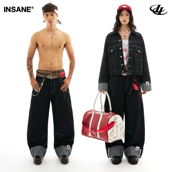 Quần Dài InsaneClo FOLDLOCK RAW DENIM PANTS Form Unisex Chất Liệu Denim