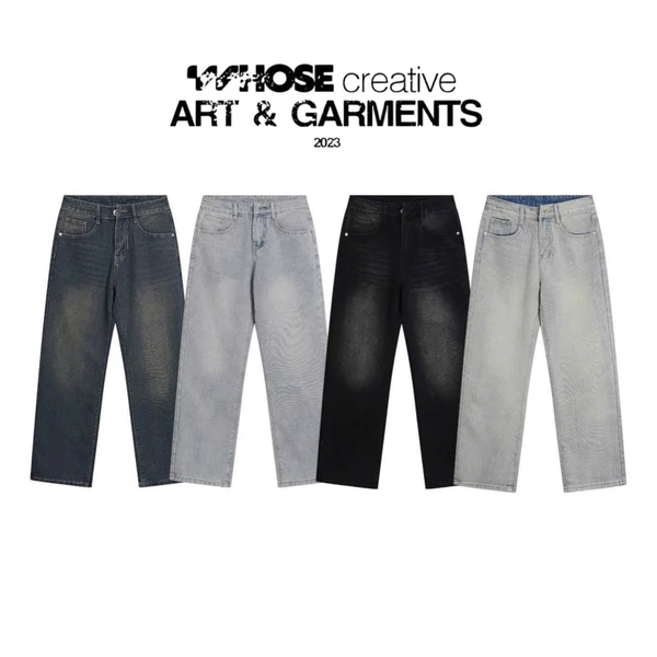 WHOSE x HIM - SLIM FIT JEANS WASH  | Quần jeans wash form rộng unisex nam nữ