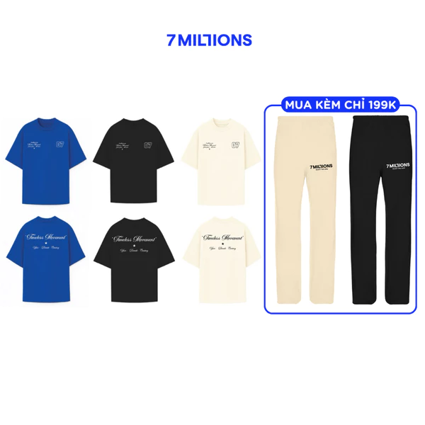 Combo Áo Timeless Unisex Oversized & Quần Basic Pants Chất Liệu Kaki Oversized 7MILLIONS