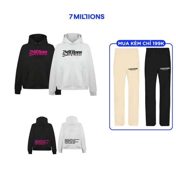 Combo Áo Khoác Hoodie Mature & Quần Basic Pants Chất Liệu Kaki Oversized 7MILLIONS